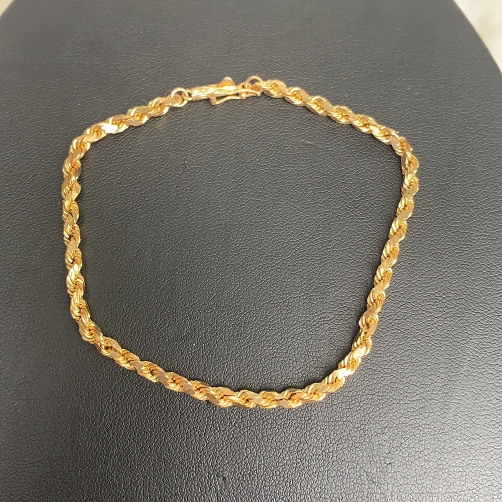 14k gold rope style bracelet